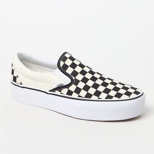checkered slip on vans